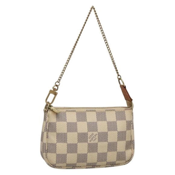 LOUIS VUITTON Damier Azur Mini Pochette Accessoires Accessory N63005 Auth 129775 - Picture 1 of 16